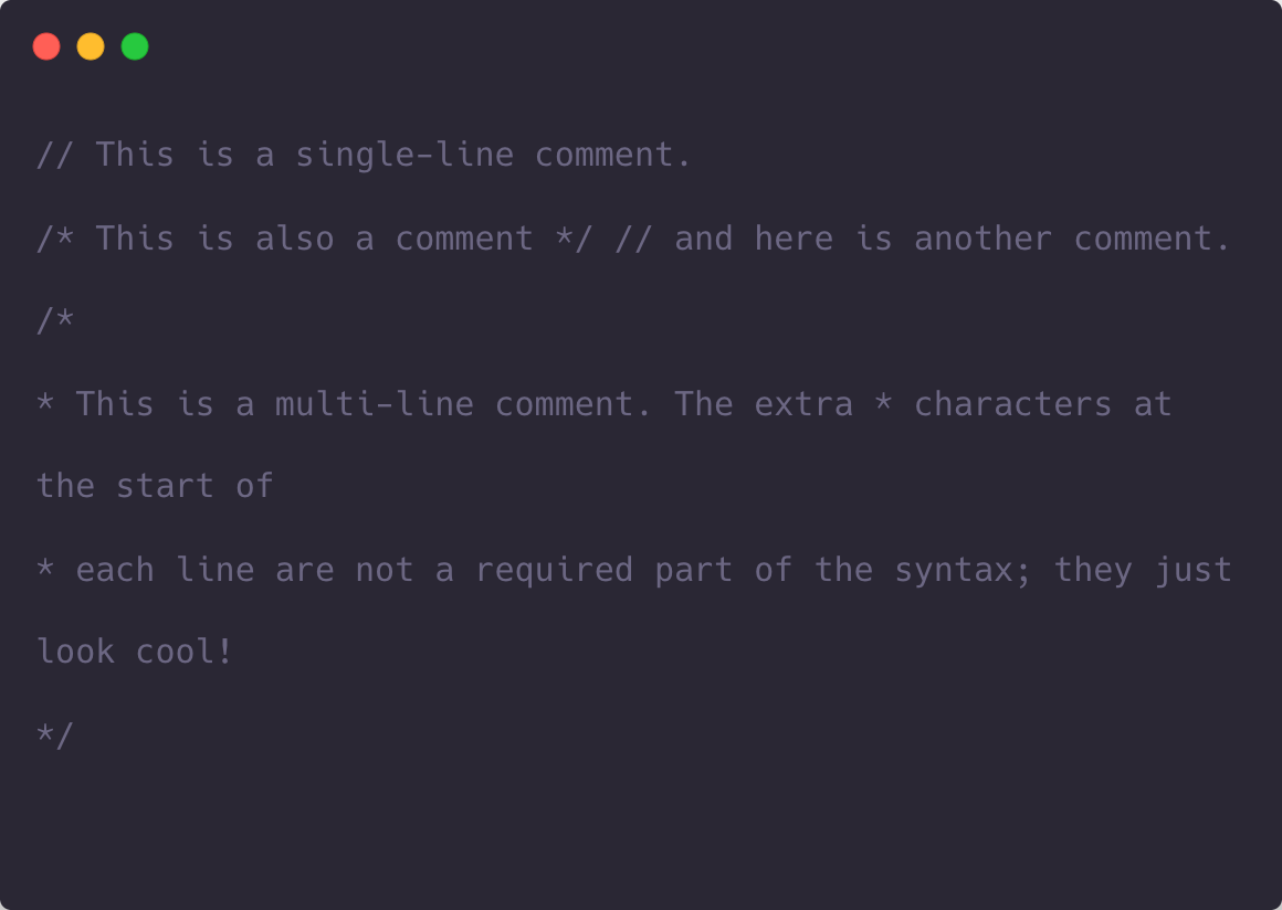 Javascript - Komentet